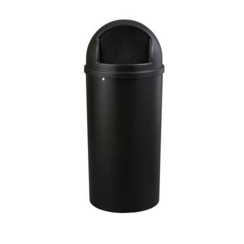 Rubbermaid Feuerhemmender Abfallbehälter Marshal® Classic, 57 l, schwarz, Deckel schwarz