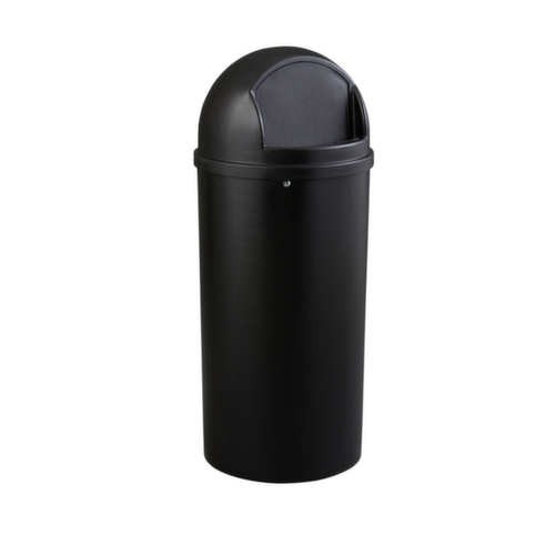 Rubbermaid Feuerhemmender Abfallbehälter Marshal® Classic, 57 l, schwarz, Deckel schwarz