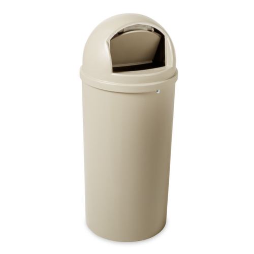 Rubbermaid Feuerhemmender Abfallbehälter Marshal® Classic, 57 l, beige, Deckel beige