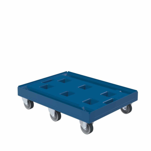 Transportroller FAVORIT XL mit Kunststoffladefläche, Traglast 500 kg, TPE-Bereifung
