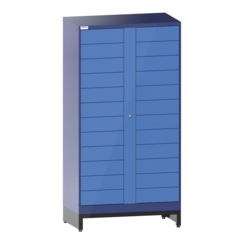 Thurmetall Elektro-Fächerschrank, NCS S 4040-R70 B Taubenblau/NCS S 1060-R80B Hellblau