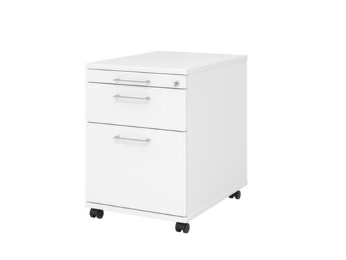 Rollcontainer Solid, 1 Schublade(n), weiß/weiß