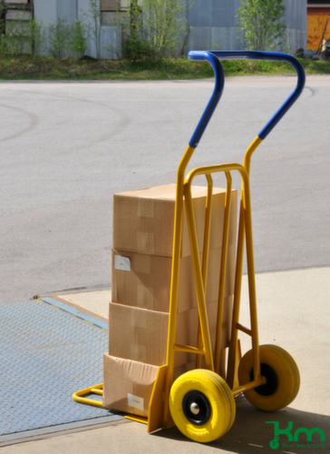 Kongamek Sackkarre mit Klappschaufel, Traglast 250 kg, Polyurethan-Bereifung
