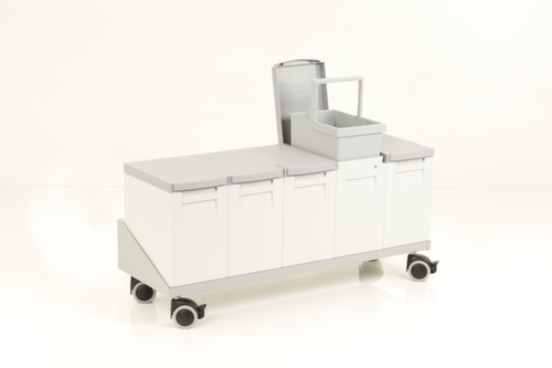 Fahrgestell für 5 Wertstoff-Sammelboxen, für 15 l Behälter