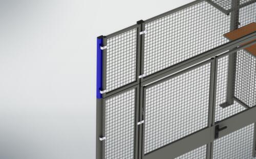 Endpfosten-Aufsatzelement für Trennwandsystem, Höhe 750 mm