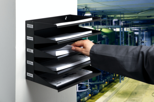 Durable Sortierreck, 5 Fächer DIN A4, schwarz