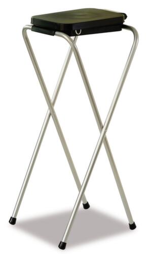 UDOBÄR Müllsackständer, für 120-Liter-Säcke, silber, Deckel schwarz