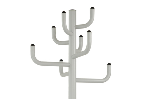 UDOBÄR Garderobenständer mit Schirmhalter, mit 8 Haken, grau