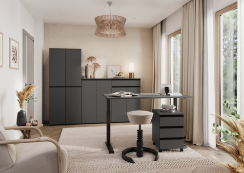 Höhenverstellbarer Schreibtisch GW-BEDANO 9916 mit C-Fußgestell