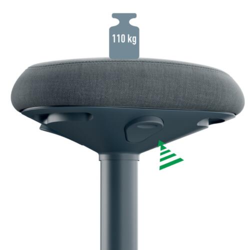 Leitz Sitz-Steh-Hocker Ergo Active, Sitz grau, rutschfester Fußunterseite