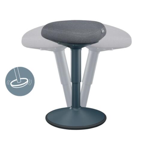 Leitz Sitz-Steh-Hocker Ergo Active, Sitz grau, rutschfester Fußunterseite