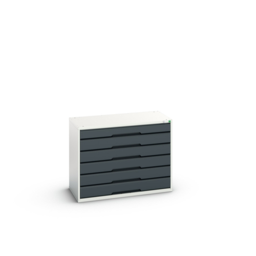 bott Schubladenschrank verso, 6 Schublade(n), RAL7035 Lichtgrau/RAL7016 Anthrazitgrau
