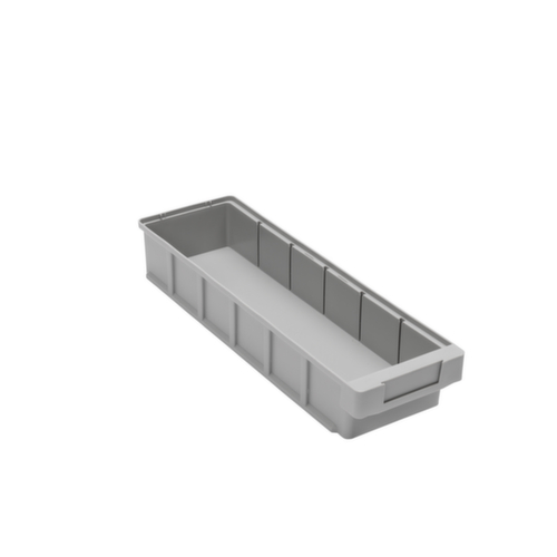 Regalkasten mit ergonomischer Griffmulde, grau, Tiefe 500 mm