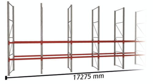 META Palettenregal MULTIPAL für 54 Paletten, 17275 mm breit, 3 Lagerebenen