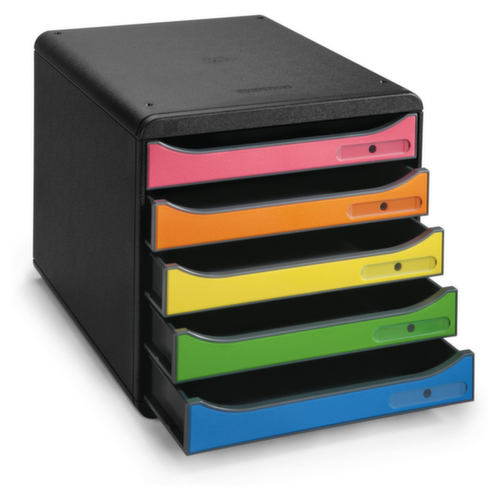 Schubladenbox schwarz/bunt