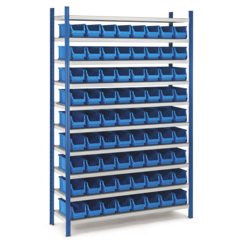 Set Regal mit Sichtlagerkästen transparent 10 l