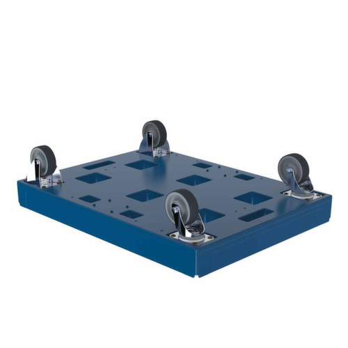 Transportroller FAVORIT XL mit Kunststoffladefläche, Traglast 300 kg, TPE-Bereifung