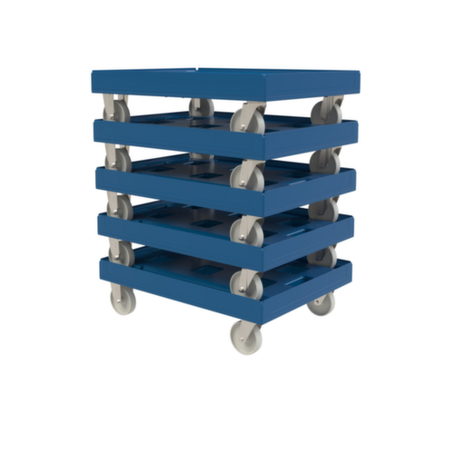 Transportroller FAVORIT XL mit Kunststoffladefläche, Traglast 300 kg, Polyamid-Bereifung