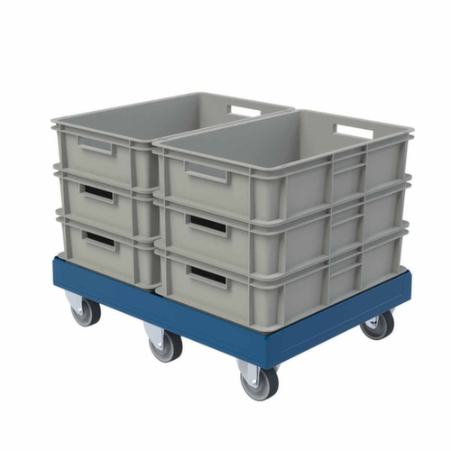 Transportroller FAVORIT XL mit Kunststoffladefläche, Traglast 500 kg, TPE-Bereifung