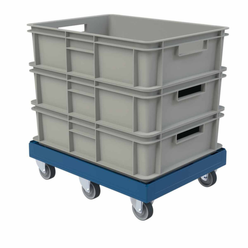 Transportroller FAVORIT XL mit Kunststoffladefläche, Traglast 500 kg, TPE-Bereifung