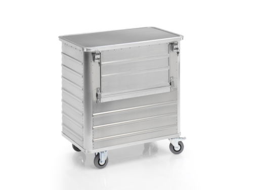 Gmöhling Alu-Kastenwagen mit klappbarer Wand, Inhalt 355 l