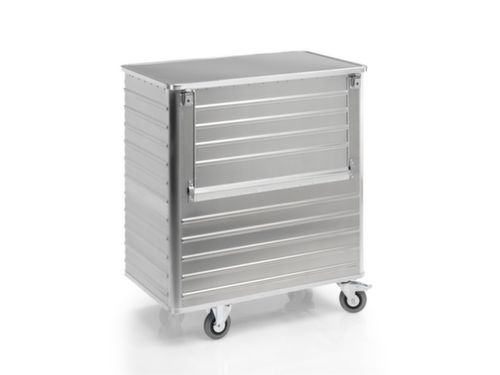 Gmöhling Alu-Kastenwagen mit klappbarer Wand, Inhalt 1050 l