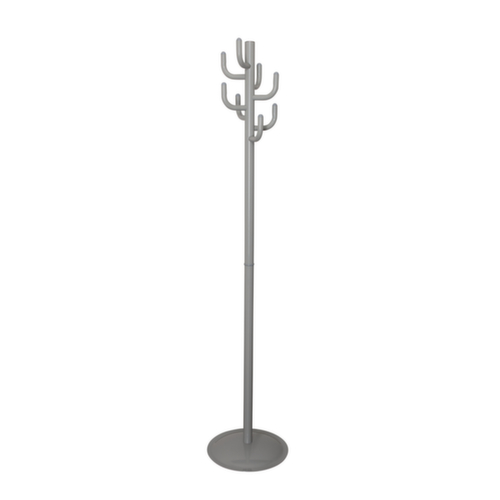 MAUL Garderobenständer MAULpolaris Lite, mit 8 Haken, RAL7001 Silbergrau