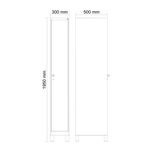 C+P Spind Evolo PLUS, Abteilbreite 300 mm
