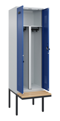 C+P PSA-Spind Evolo PLUS für Schwarz-Weiß-Trennung mit Sitzbank, Abteilbreite 300 mm
