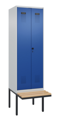 C+P PSA-Spind Evolo PLUS für Schwarz-Weiß-Trennung mit Sitzbank, Abteilbreite 300 mm
