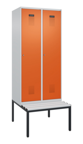 C+P Spind Evolo PLUS mit Sitzbank, Abteilbreite 400 mm