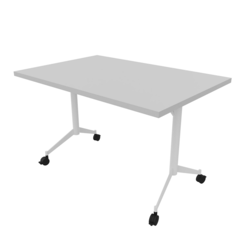 Quadrifoglio Klapptisch Pop-Up, Höhe x Breite x Tiefe 750 x 1200 x 800 mm, Platte grau