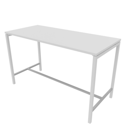 Quadrifoglio Stehtisch Creo für Besprechungen, Höhe x Breite x Tiefe 1070 x 1800 x 800 mm, Platte weiß