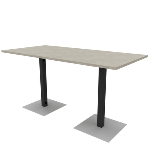 Quadrifoglio Stehtisch Greko für Besprechungen, Höhe x Breite x Tiefe 1070 x 2100 x 1000 mm, Platte Beton