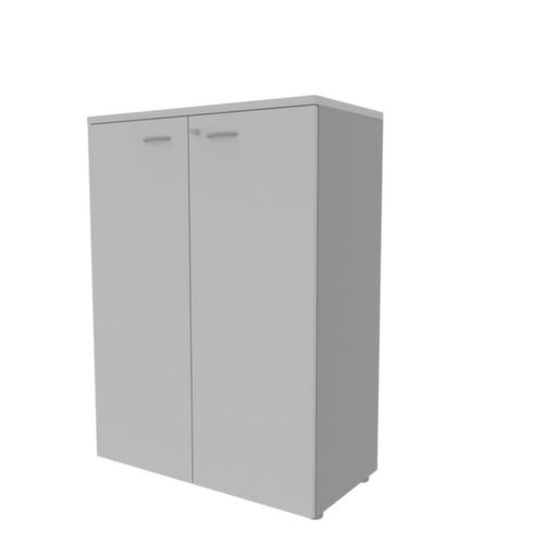 Quadrifoglio Büroschrank Practika, 3 Ordnerhöhen, alu/grau