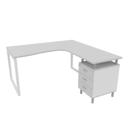 Quadrifoglio Büro-Set Practika mit 1 Schreibtisch, 1 Standcontainer