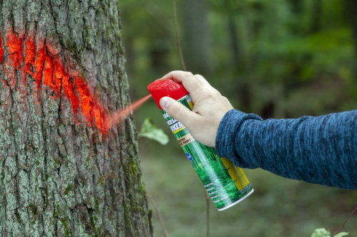 a.m.p.e.r.e. Markierfarbe Universal Marker für die Forstwirtschaft, orange fluo
