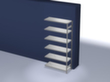hofe System-Steckregal in mittelschwerer Bauart, Höhe x Breite x Tiefe 2500 x 1310 x 535 mm, 6 Böden