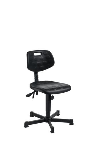 meychair Arbeitsdrehstuhl Workster Simplex, Sitz PU-Schaum schwarz, mit Kunststoffgleiter Standard 1 L