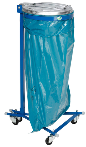 VAR Fahrbarer Müllsackständer, für 120-Liter-Säcke, enzianblau Standard 1 L