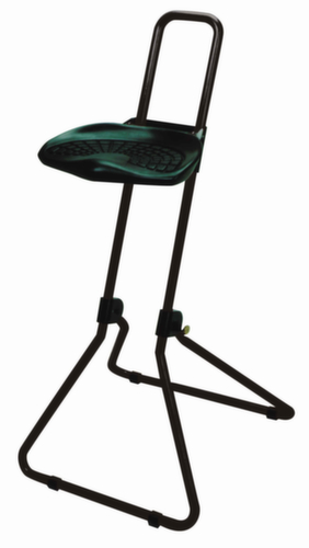 Klappbare Stehhilfe Climatic, Sitzhöhe 650 - 850 mm, Gestell schwarz Standard 1 L