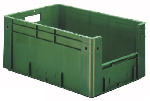 Euronorm-Stapelbehälter mit Eingriff, grün, Inhalt 50 l Standard 1 L