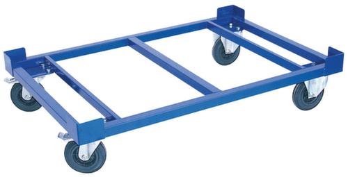 Kastenroller für Euronormbehälter und Paletten, Traglast 1000 kg, RAL5010 Enzianblau Standard 1 L