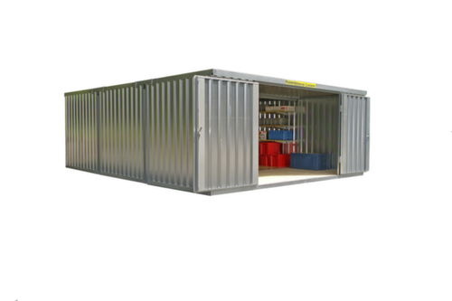 Säbu Verzinkter Materialcontainer FLADAFI® mit 3 Modulen