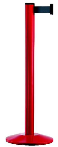 Personenleitsystem Classic mit 1 Gurtband und Pfosten, Gurtlänge 2,3 m, Pfosten rot