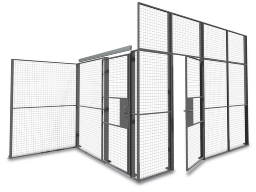 TROAX Wand-Aufsatzelement Extra für Trennwandsystem, Breite 300 mm Milieu 1 L