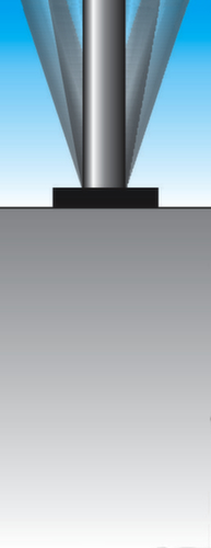 Edelstahl-Sperrpfosten, Höhe 900 mm, zum Aufdübeln Detail 2 L