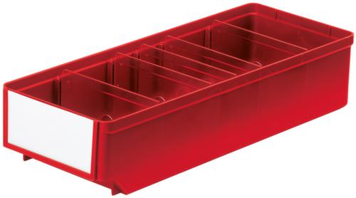 Regalkasten mit großer Beschriftungsfläche, rot, Tiefe 400 mm Standard 1 L
