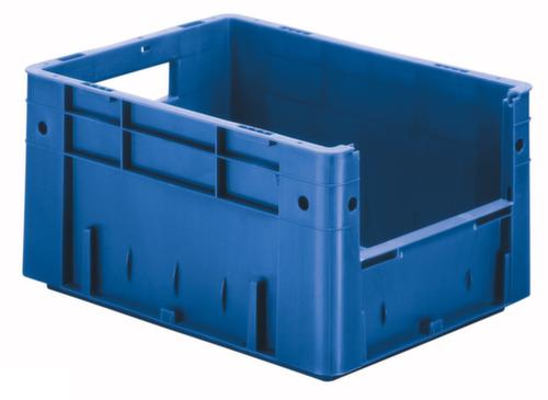 Euronorm-Stapelbehälter mit Eingriff, blau, Inhalt 17,5 l Standard 1 L