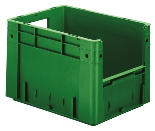 Euronorm-Stapelbehälter mit Eingriff, grün, Inhalt 23,3 l Standard 1 L
